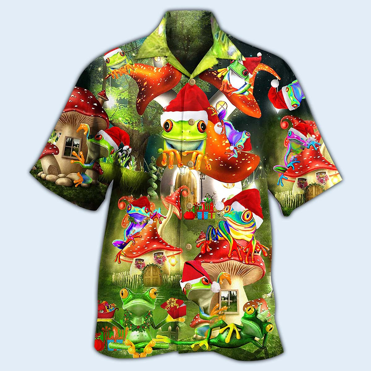 Frog Lover Christmas - Hawaiian Shirt - Reefox