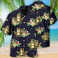 Frog Tropical Floral With Dark Background - Hawaiian Shirt - Reefox