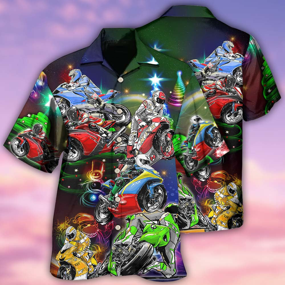 Motorcycle Amazing Christmas - Hawaiian Shirt - Reefox