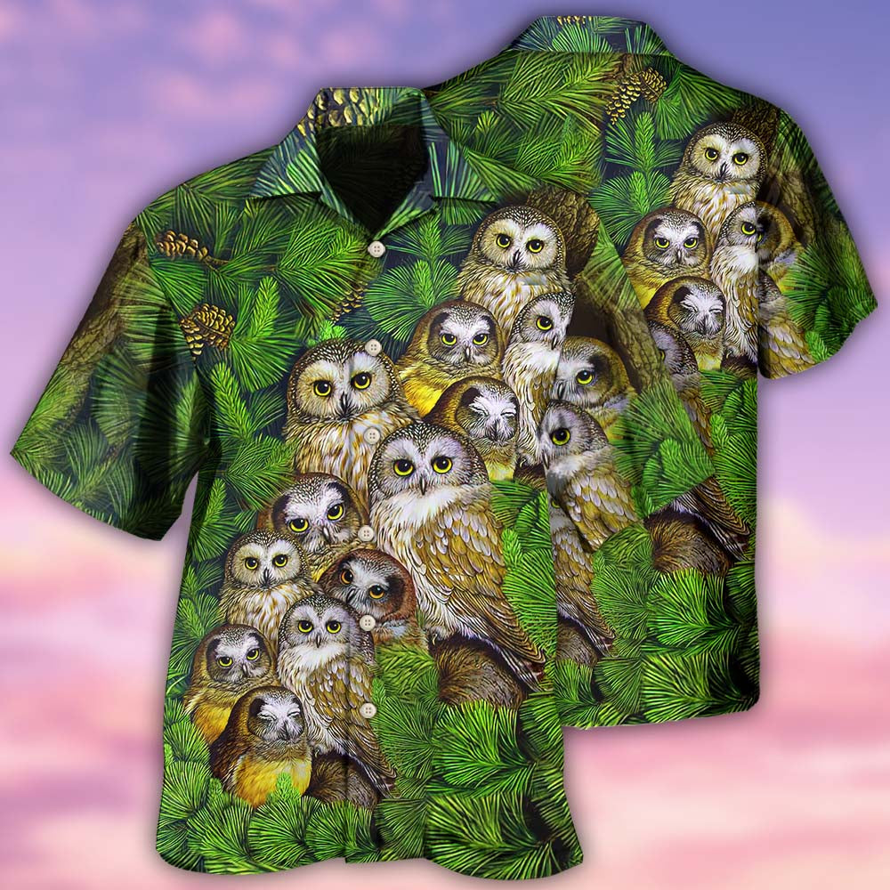 Owl Love Animals Life Style Lovely - Hawaiian Shirt - Reefox