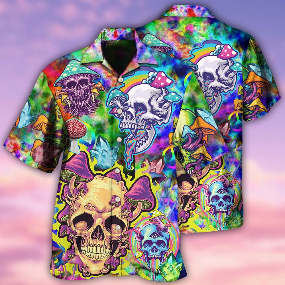 Skull Life Style Mushroom - Hawaiian Shirt - Reefox