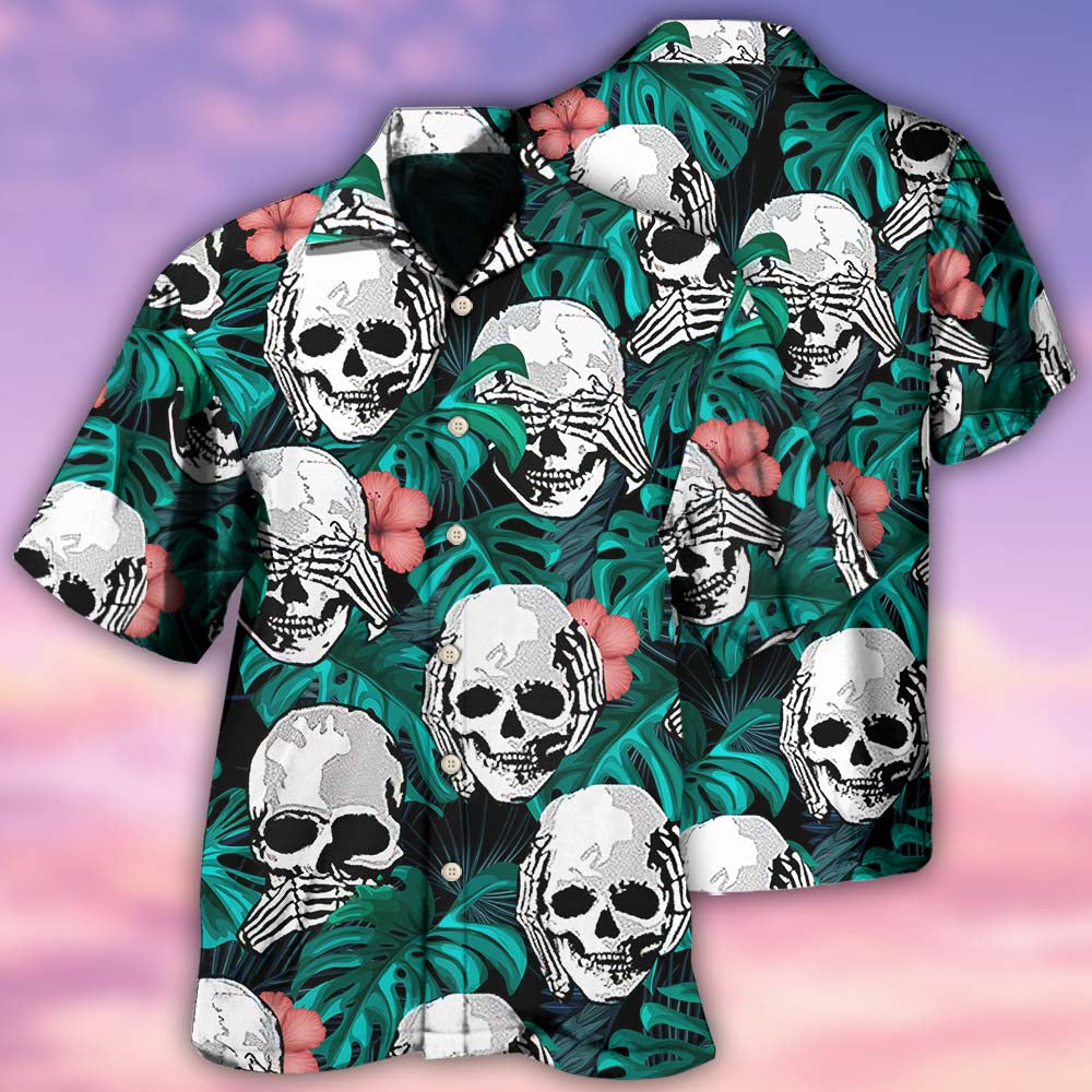 Skull Love Beautiful Life - Hawaiian Shirt - Reefox