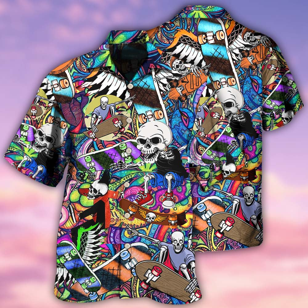 Skull Love Colorful Life - Hawaiian Shirt - Reefox