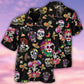 Sugar Skull Calavera Guns - Hawaiian Shirt - Reefox