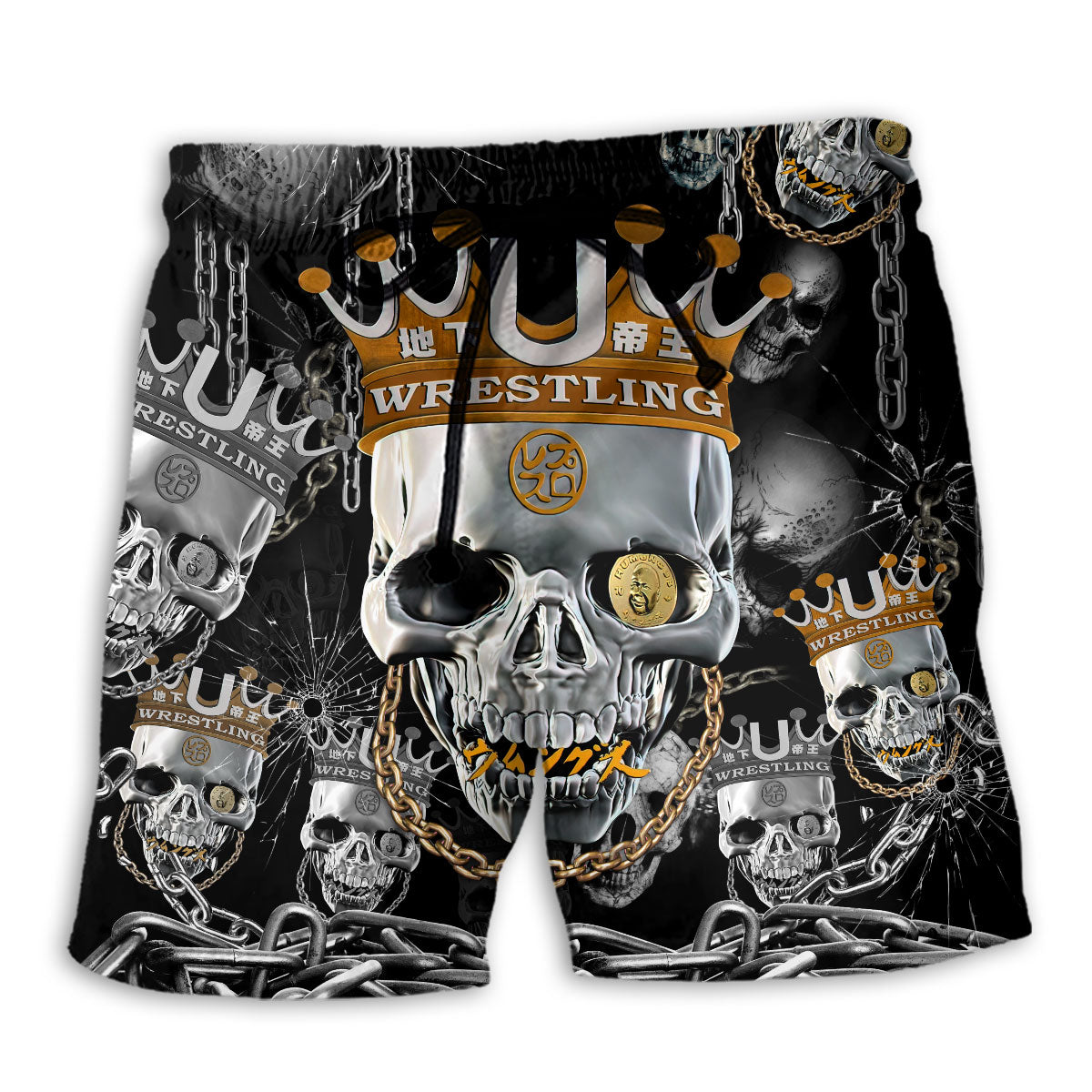Beach Short / Adults / S Skull Wrestling Chain Oh My Skull - Beach Short Reefox - Owls Matrix LTD