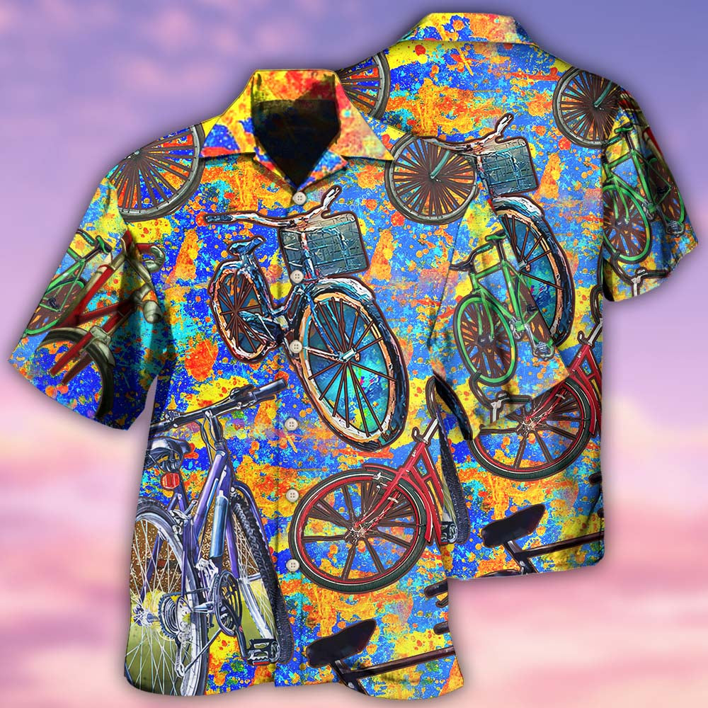 Bike Love Summer Style Colorful - Hawaiian Shirt - Reefox