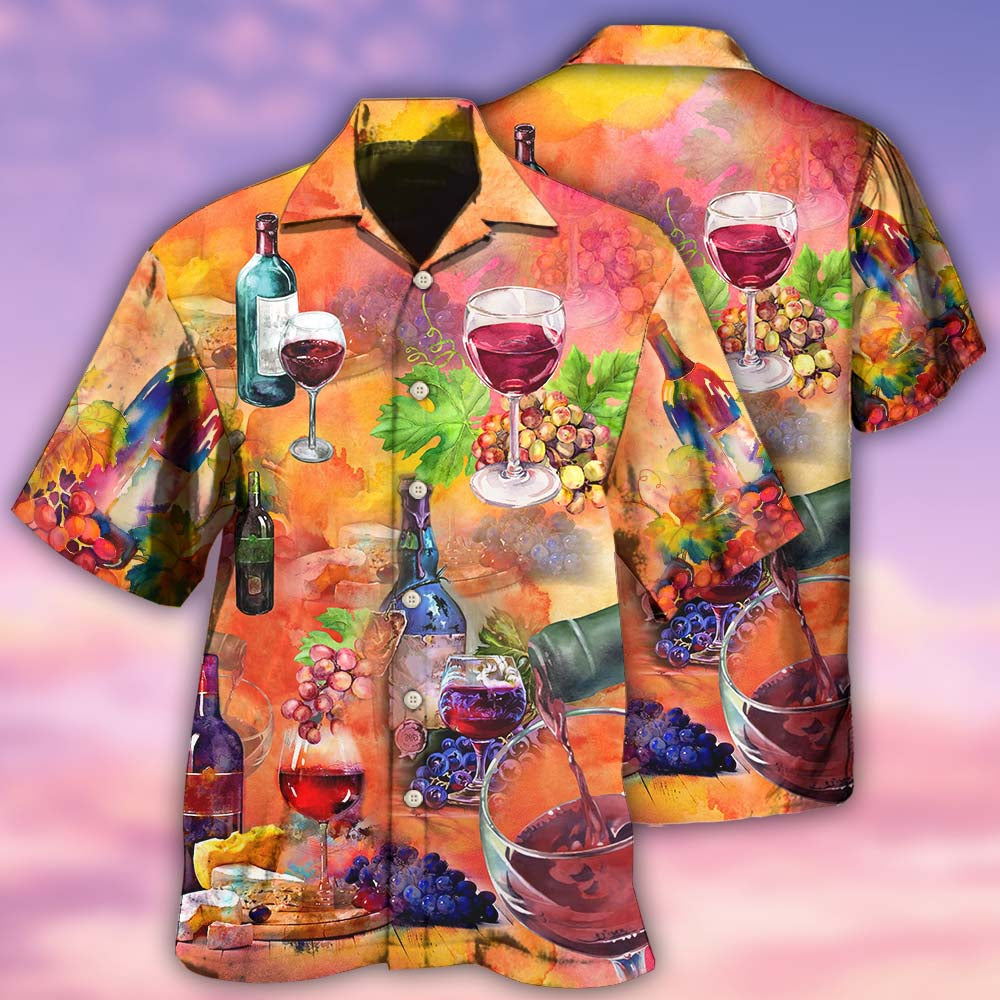 Wine Working From Nine To Wine - Hawaiian Shirt - Reefox