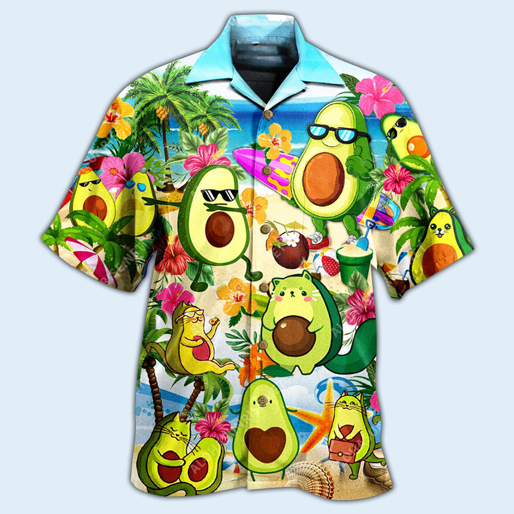 Avocado Chilling By The Beach - Hawaiian Shirt - Reefox