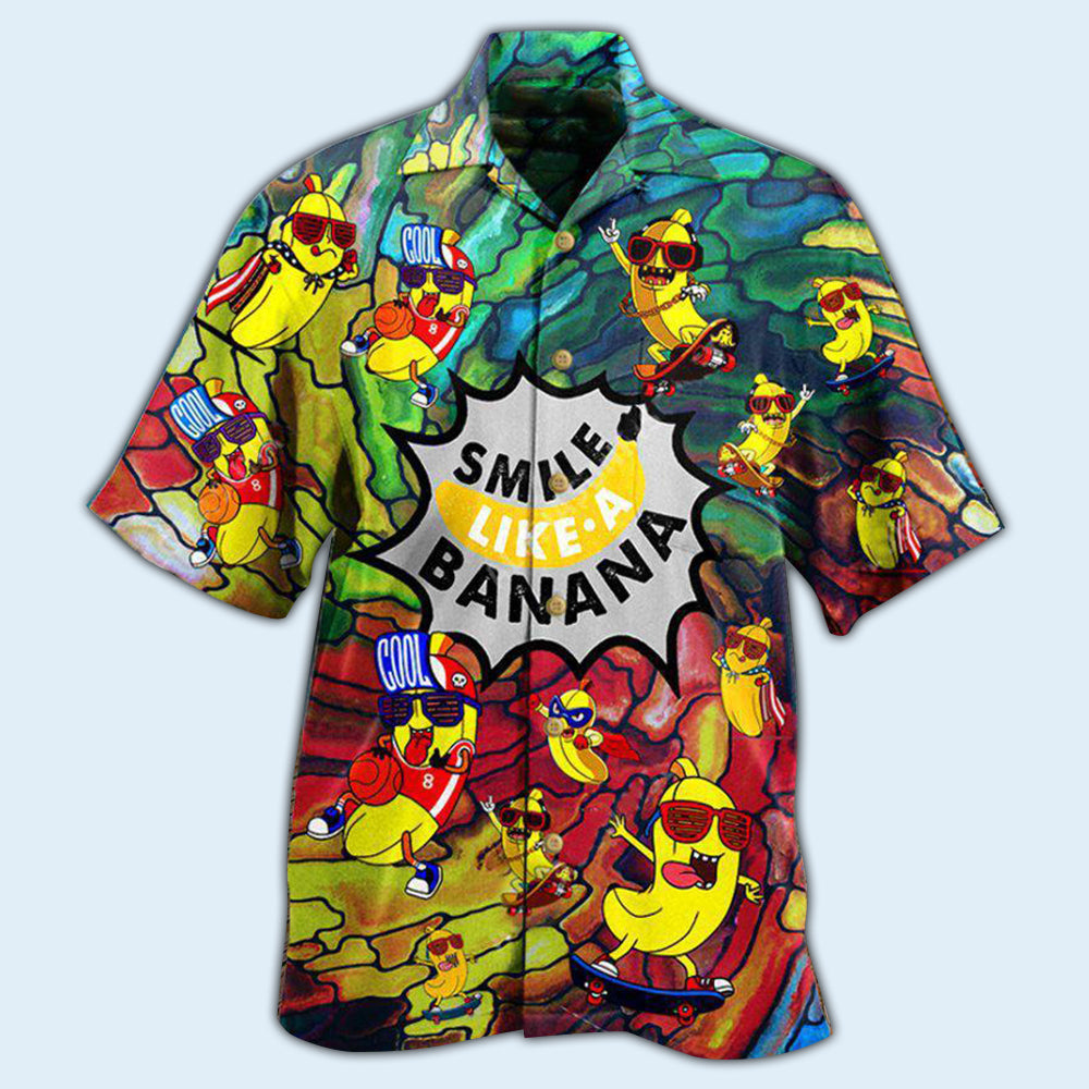 Fruit Smile Like Funny Bananas - Hawaiian Shirt - Reefox