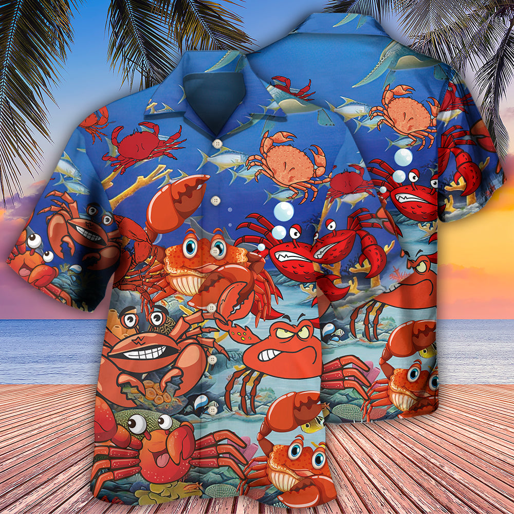Crab Funny Crabs We Rule The Ocean - Hawaiian Shirt - Reefox