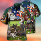 Billiard Independence Day Funny Dogs - Hawaiian Shirt - Reefox
