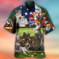 Billiard Independence Day Funny Dogs - Hawaiian Shirt - Reefox