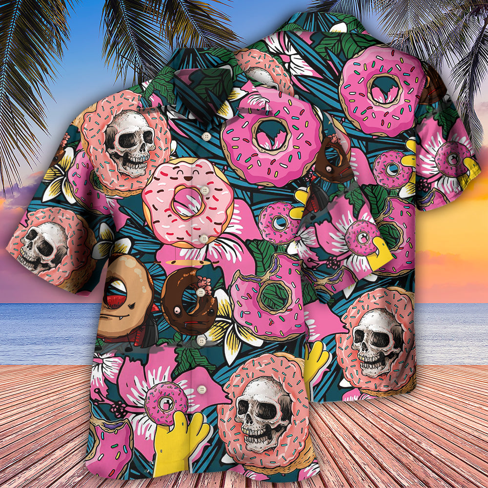 Donut Funny Donut Tropical Style - Hawaiian Shirt - Reefox