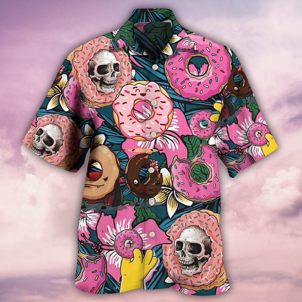 Donut Funny Donut Tropical Style - Hawaiian Shirt - Reefox