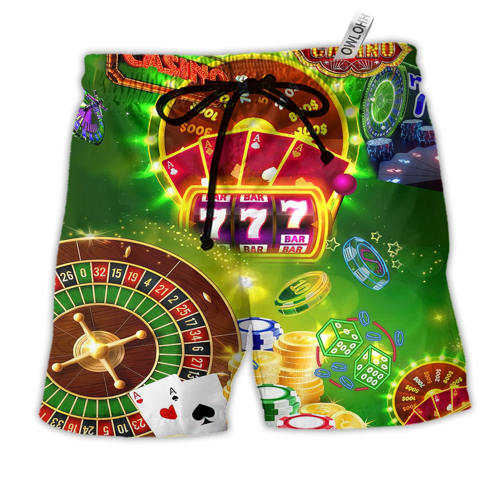 Beach Short / Adults / S Gambling The Smarter You Play The Luckier - Beach Short Reefox - Owls Matrix LTD