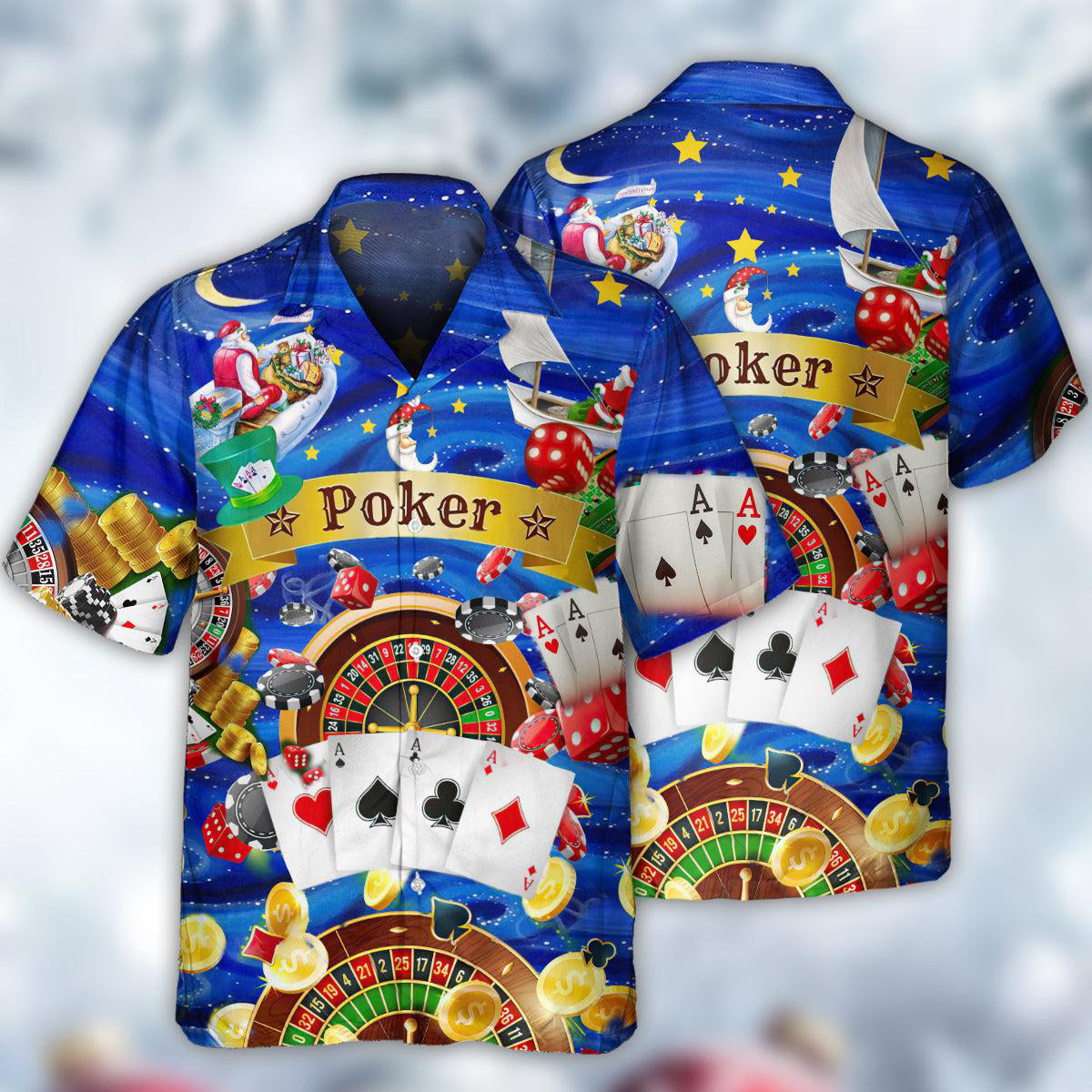 Poker Gambling Born To Play Poker Forced To Work Love Play - Hawaiian Shirt - Reefox