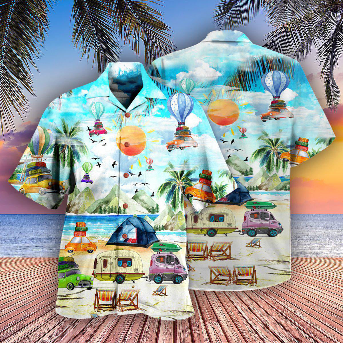 Camping Get High With - Hawaiian Shirt - Reefox