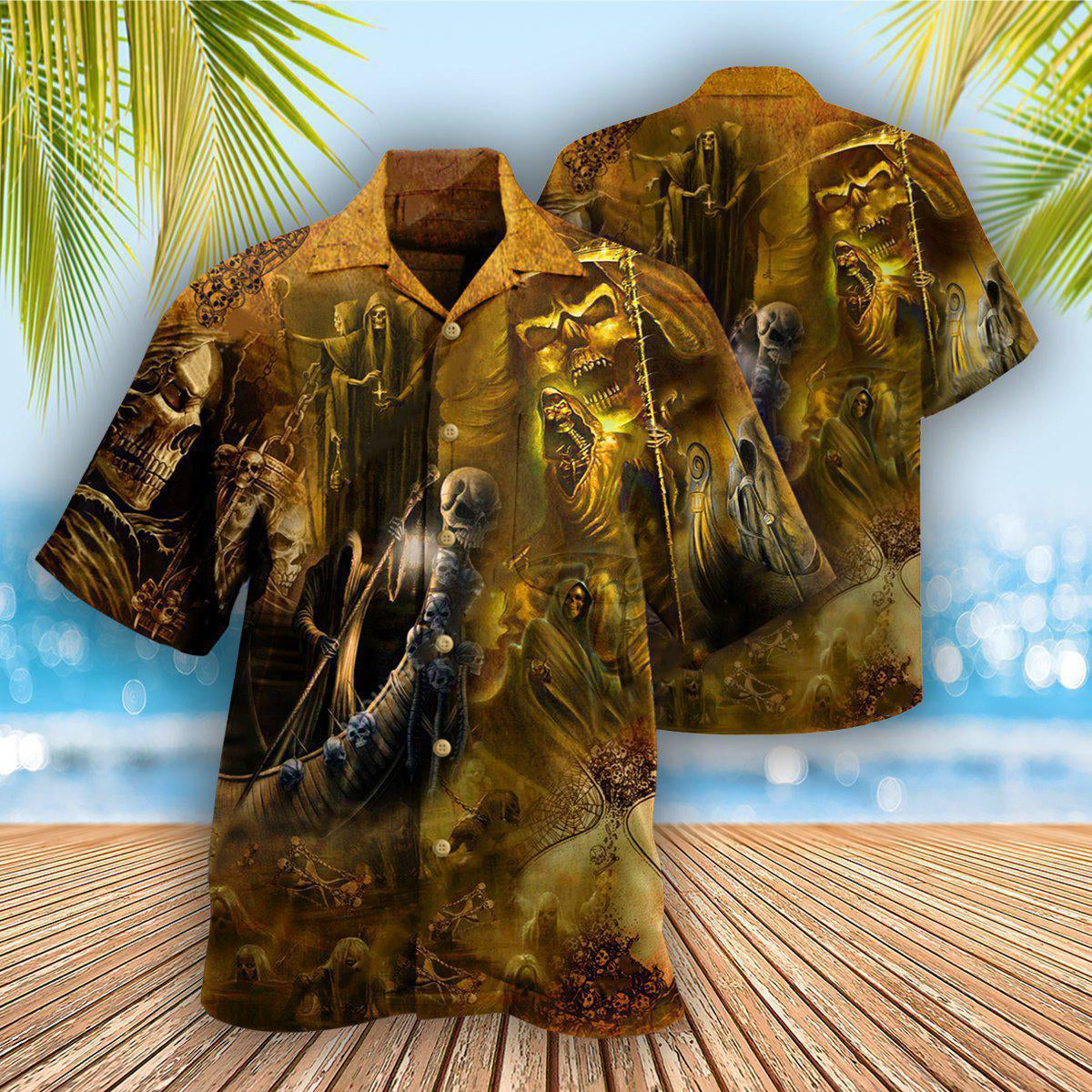 Skull Go To Hell Skull - Hawaiian Shirt - Reefox