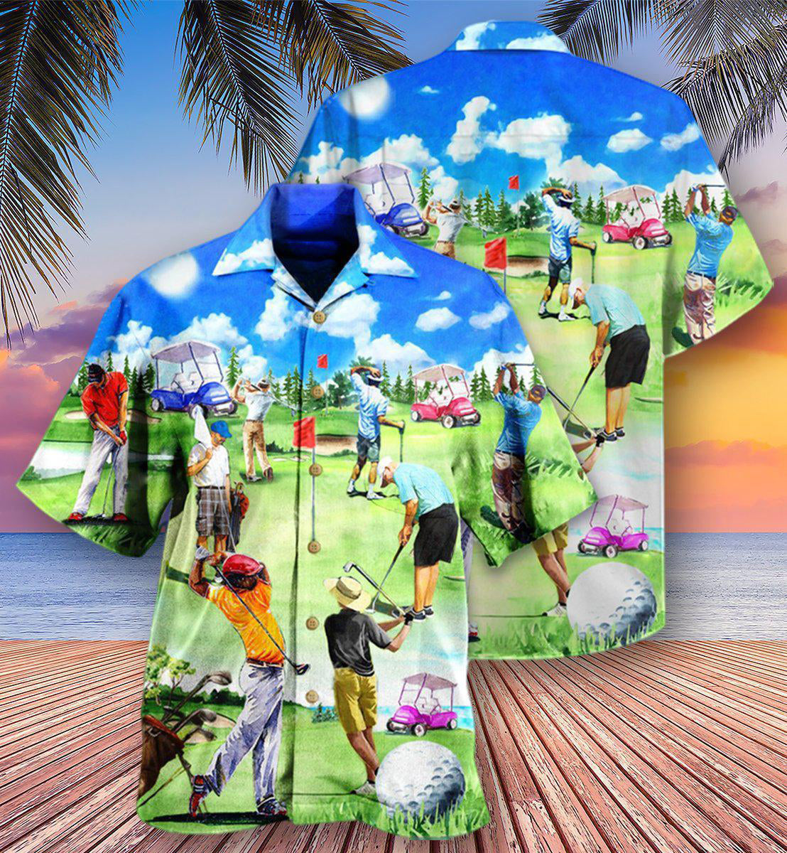 Golf Eat Sleep Golf Repeat - Hawaiian Shirt - Reefox