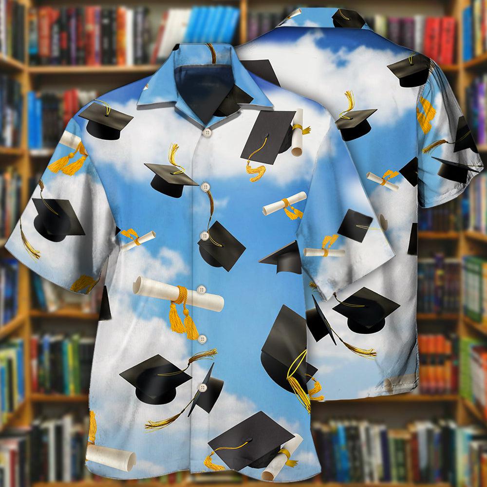 Graduation Paper Blue Sky - Hawaiian Shirt - Reefox