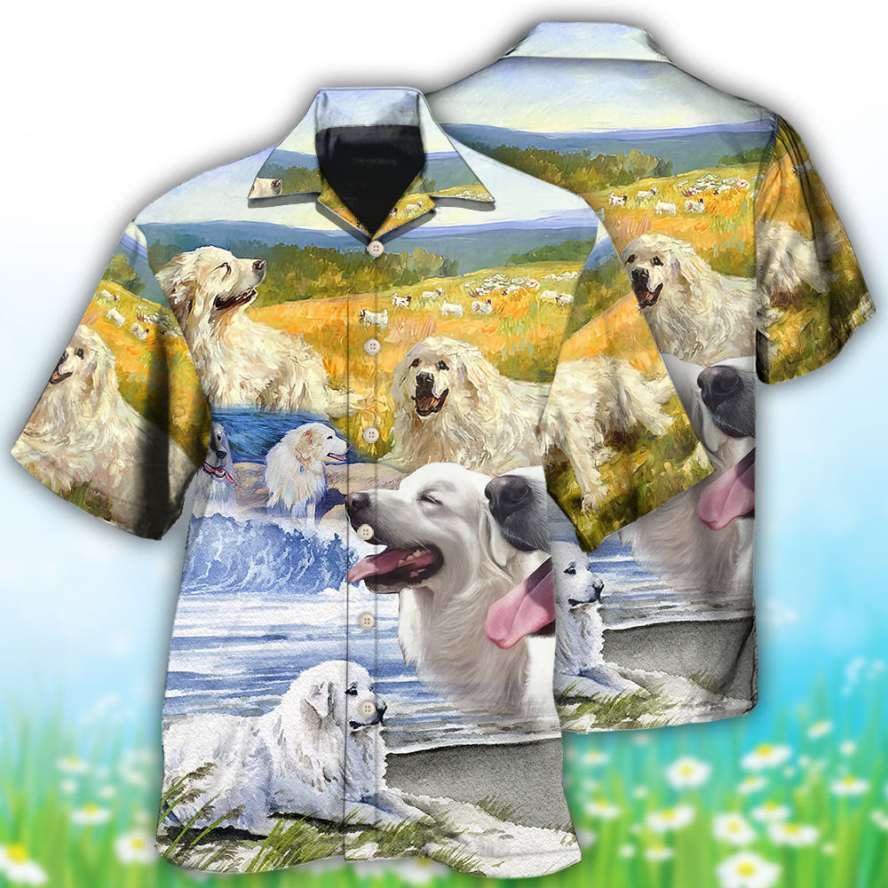Great Pyrenees Art Dog Lovely - Hawaiian Shirt - Reefox