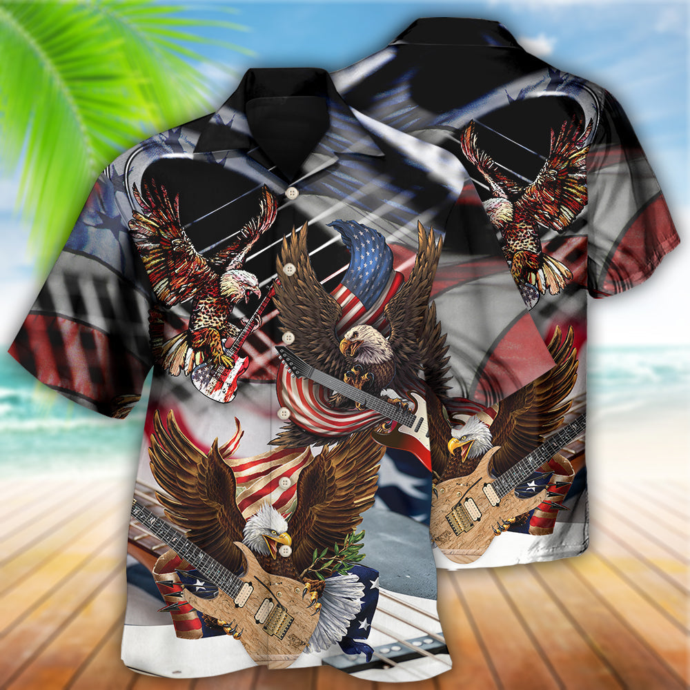 Guitar Independence Day Eagle - Hawaiian Shirt - Reefox