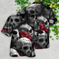 Skull Death Love Rose - Hawaiian Shirt - Reefox
