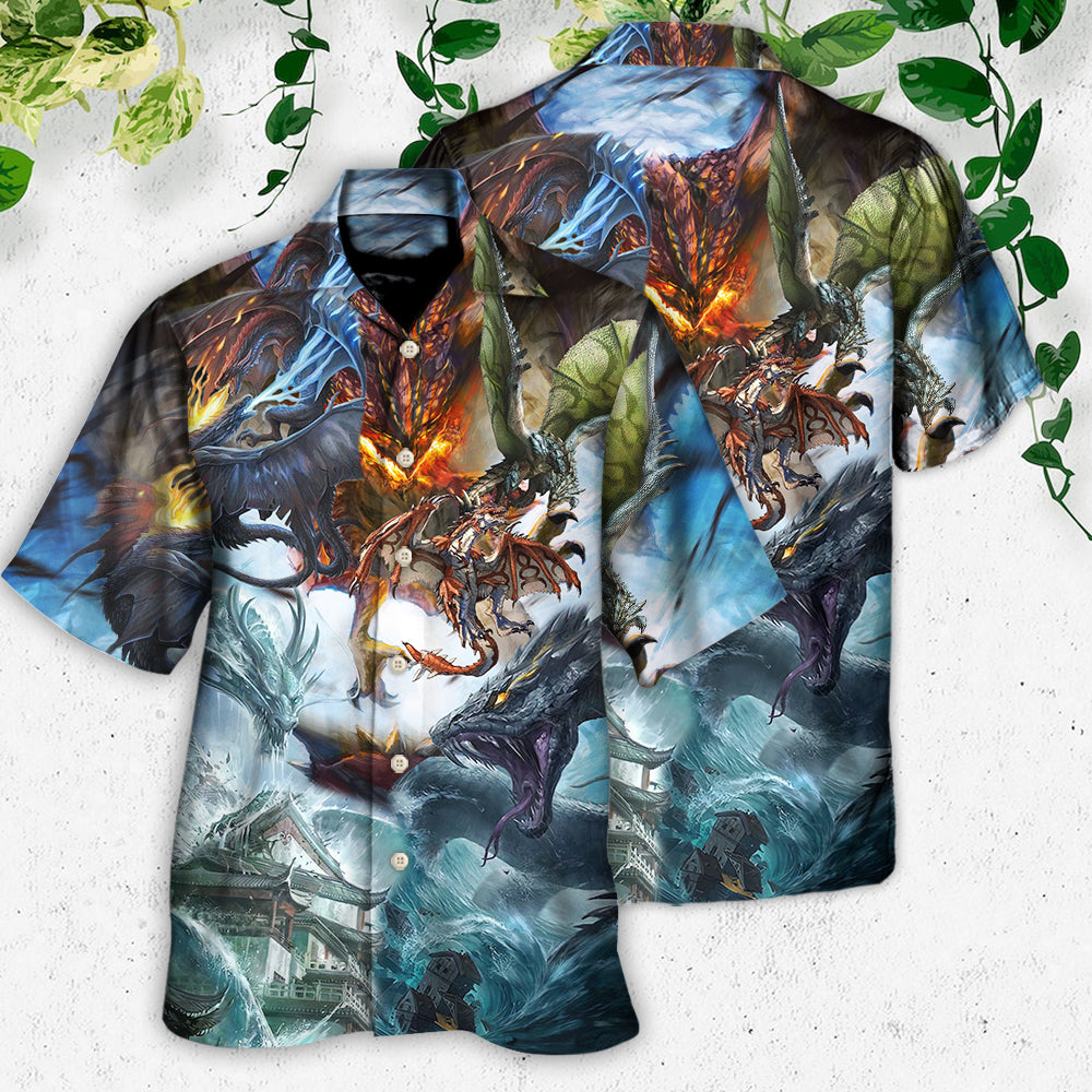 Dragon Battle Of Gods - Hawaiian Shirt - Reefox