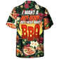 Barbecue Funny I Want A Hot Body But I Also Want BBQ - Hawaiian Shirt