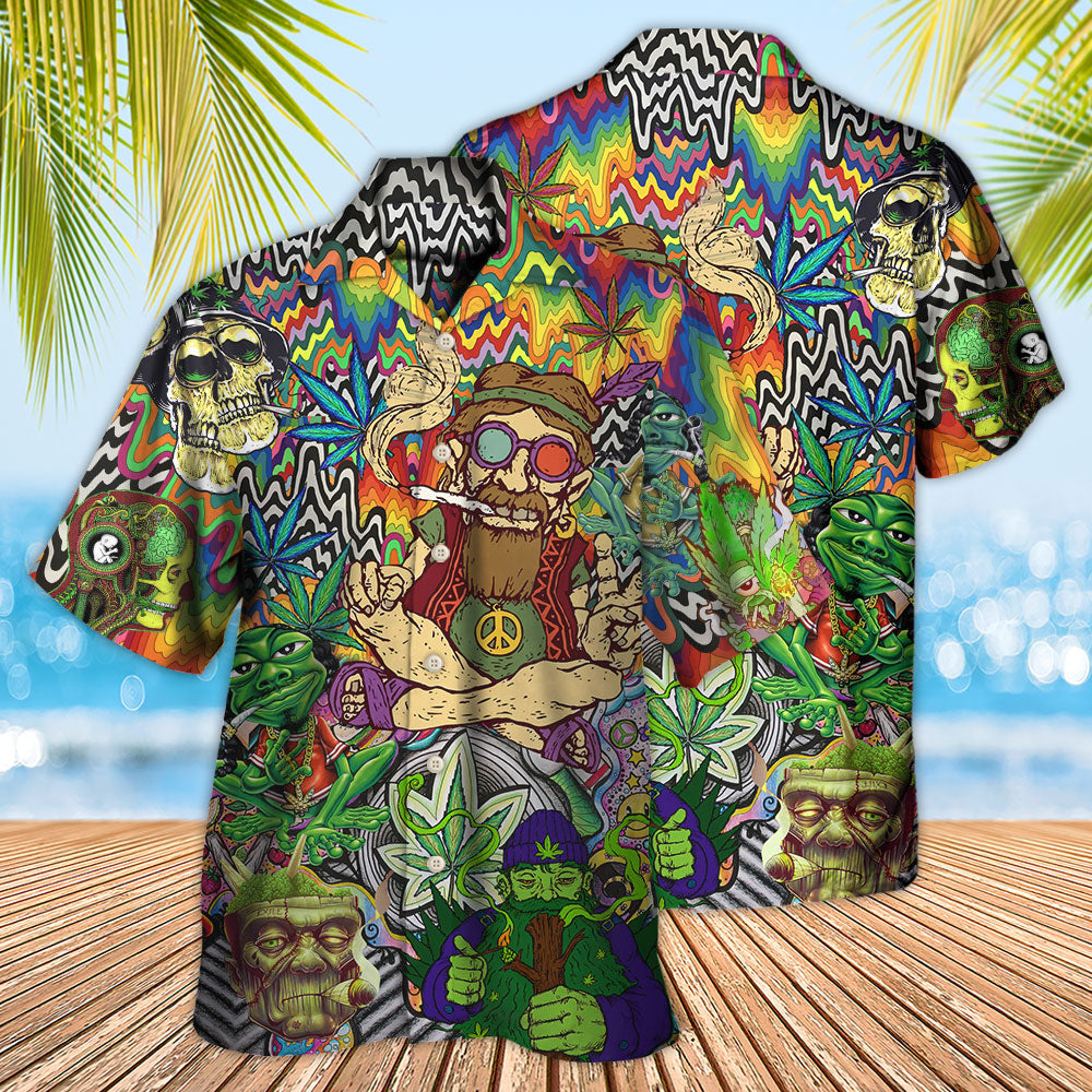 Hippie Feel Freedom From Smoking Cool Style - Hawaiian Shirt - Reefox