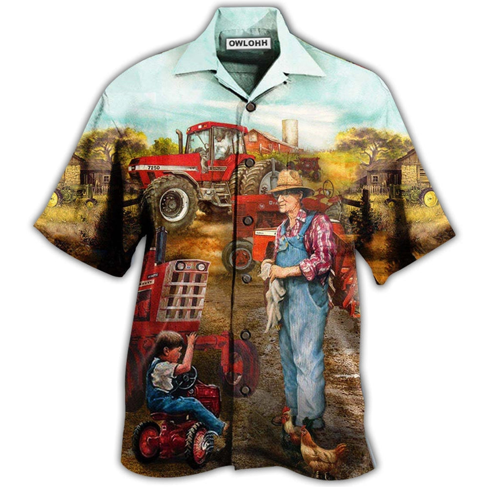 Hawaiian Shirt / Adults / S Farm Awesome Fatherhood in Farm - Hawaiian Shirt - Reefox