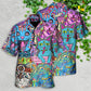 Hippie Cat Wonderful World - Hawaiian Shirt - Reefox