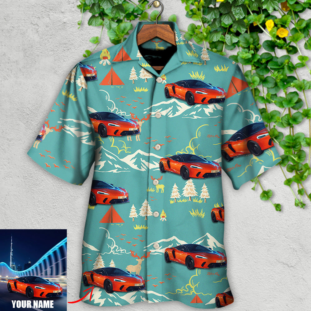 Car Driving On Mountain Custom Photo - Hawaiian Shirt - Reefox