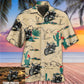 Motorcycle On The Desert Cactus Custom Photo - Hawaiian Shirt - Reefox
