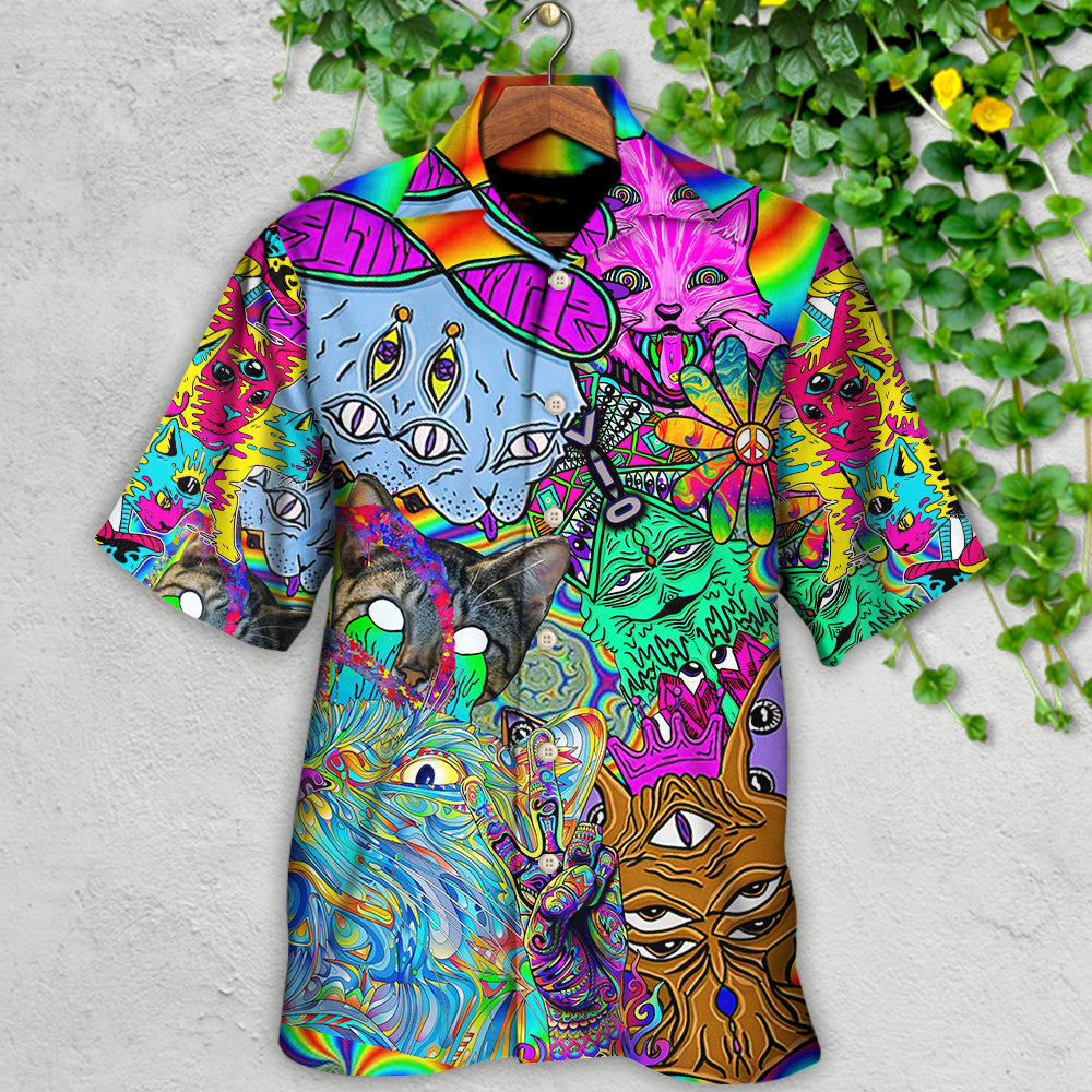 Hippie Cat Break My Mind - Hawaiian Shirt - Reefox