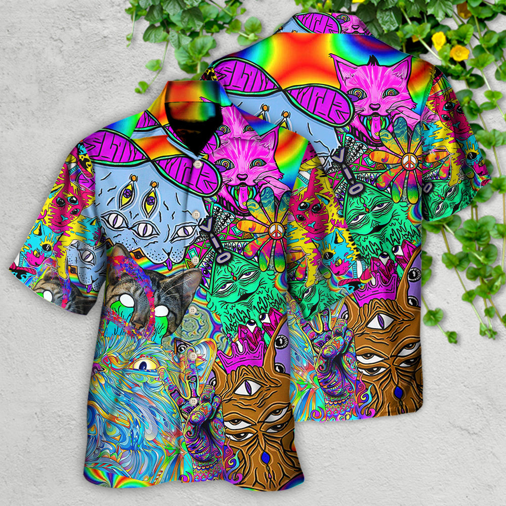 Hippie Cat Break My Mind - Hawaiian Shirt - Reefox