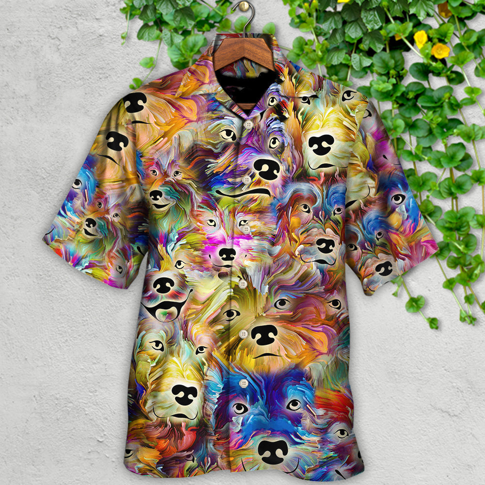Dog Painting In My Memory - Hawaiian Shirt - Reefox