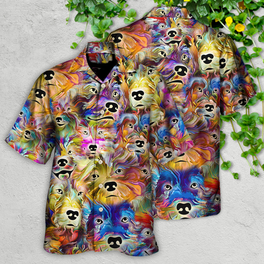 Dog Painting In My Memory - Hawaiian Shirt - Reefox
