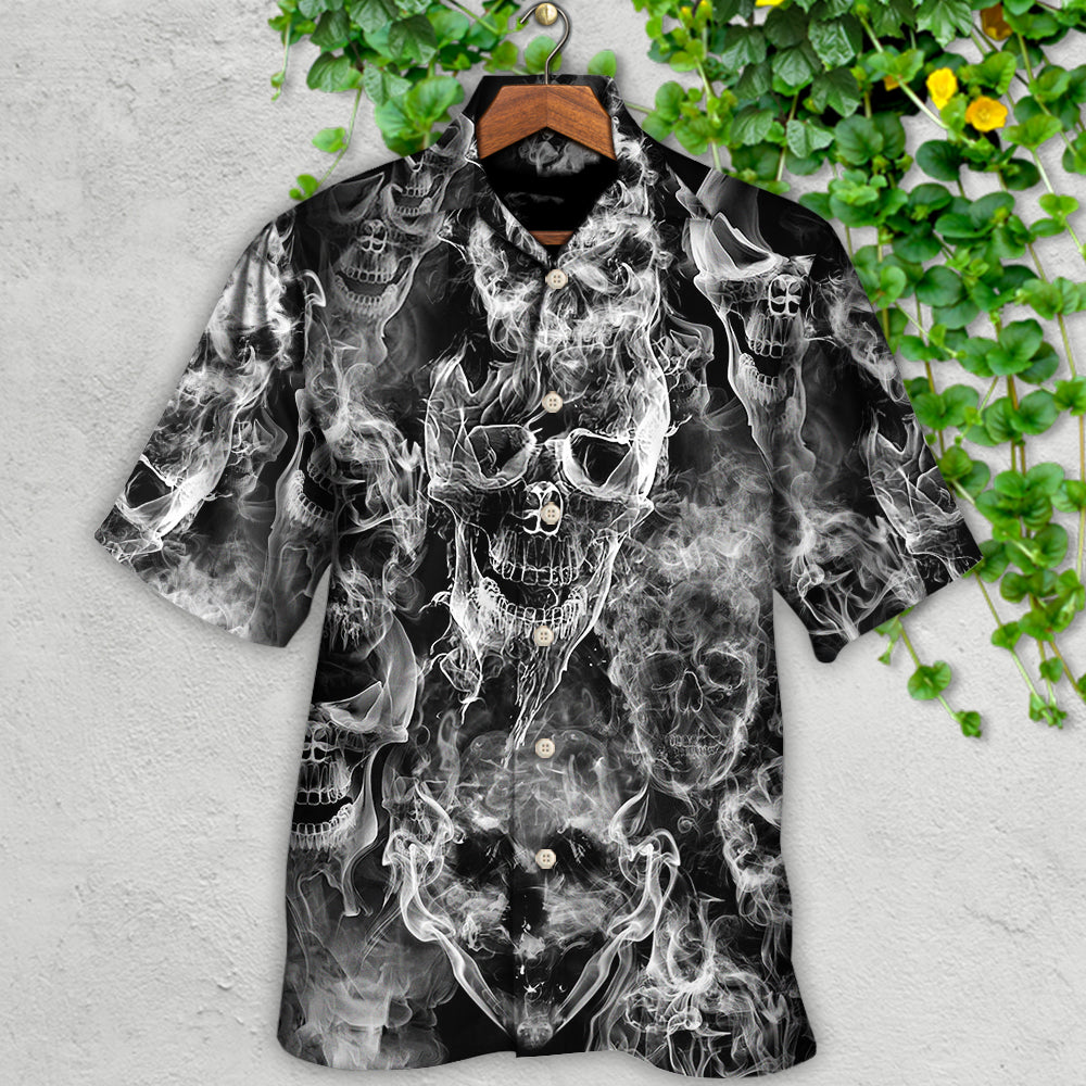 Skull Smoke Kill This Life - Hawaiian Shirt - Reefox