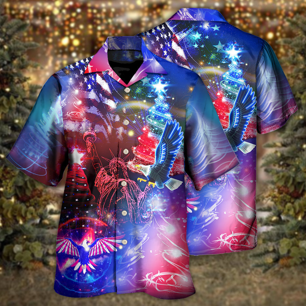 America Christmas Merry Everything Happy Always - Hawaiian Shirt - Reefox