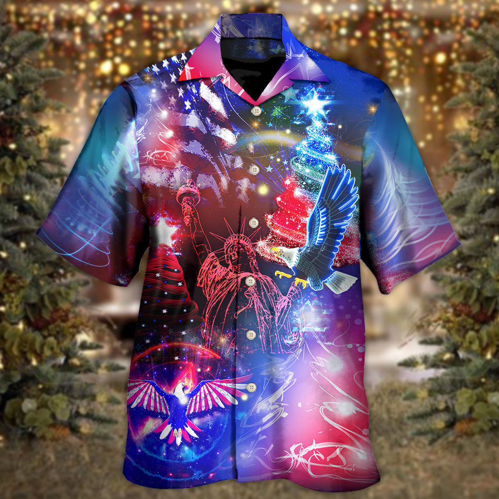 America Christmas Merry Everything Happy Always - Hawaiian Shirt - Reefox
