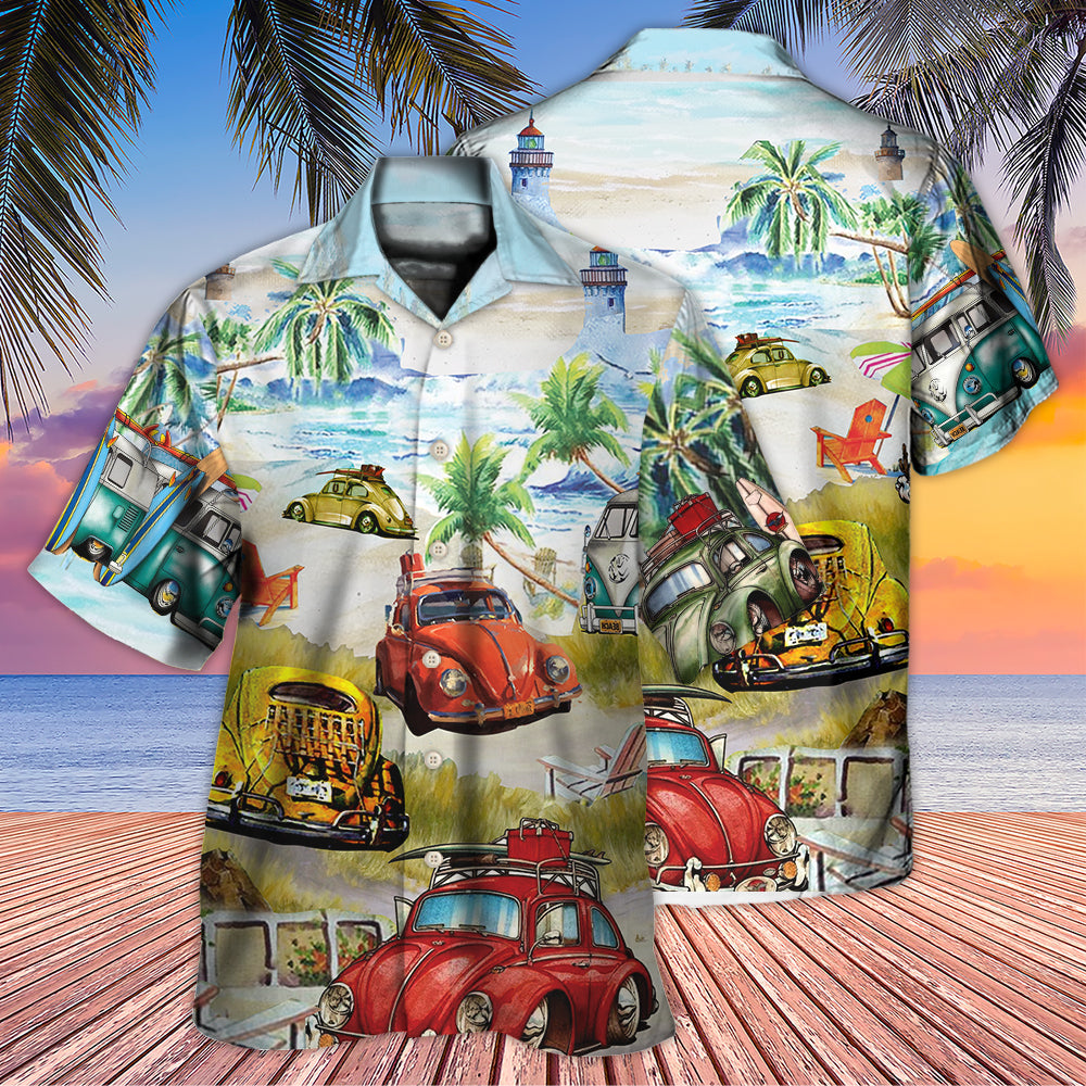 Car Love Beach Cool Style - Hawaiian Shirt
