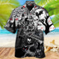 Halloween Black Cat Flying Horror Night Halloween - Hawaiian Shirt - Reefox