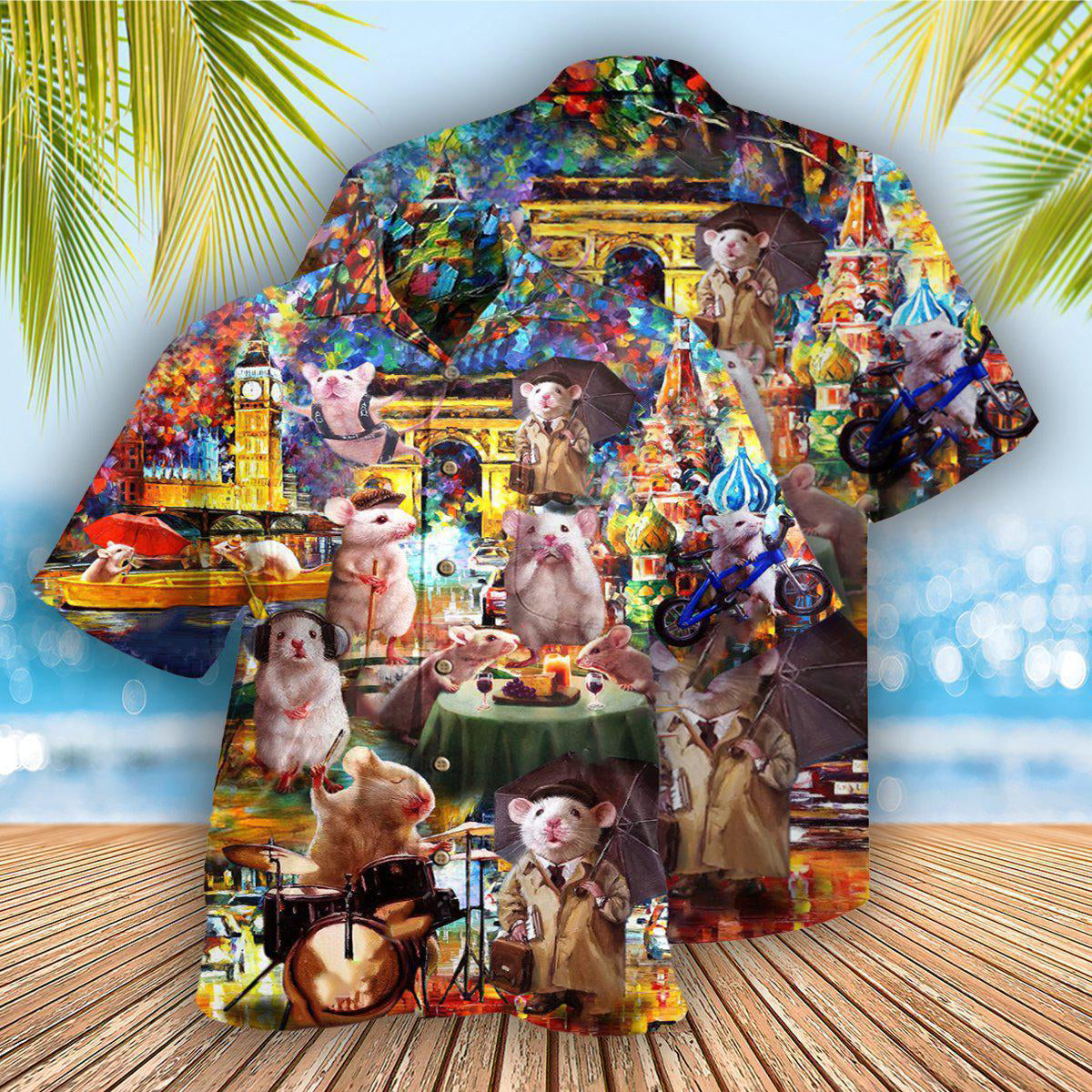 Hamster Animals Traveling Around The World - Hawaiian Shirt - Reefox