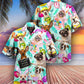 Easter Happy Lovely Dog With Eggs - Hawaiian Shirt - Reefox