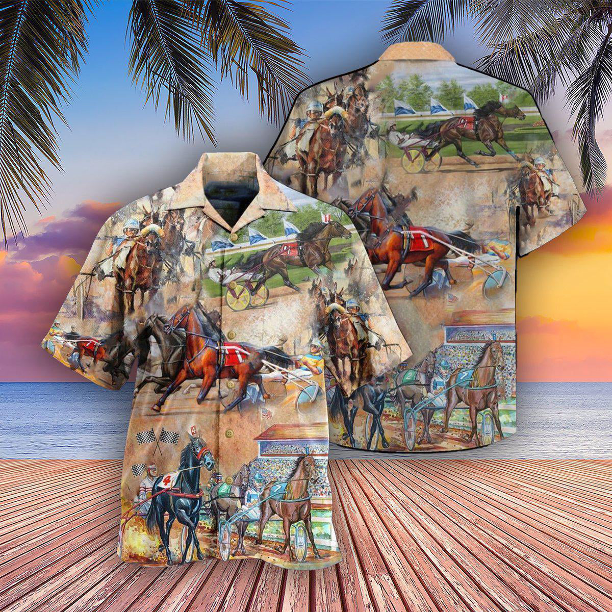Horse Harness Racing On With Passion - Hawaiian Shirt - Reefox