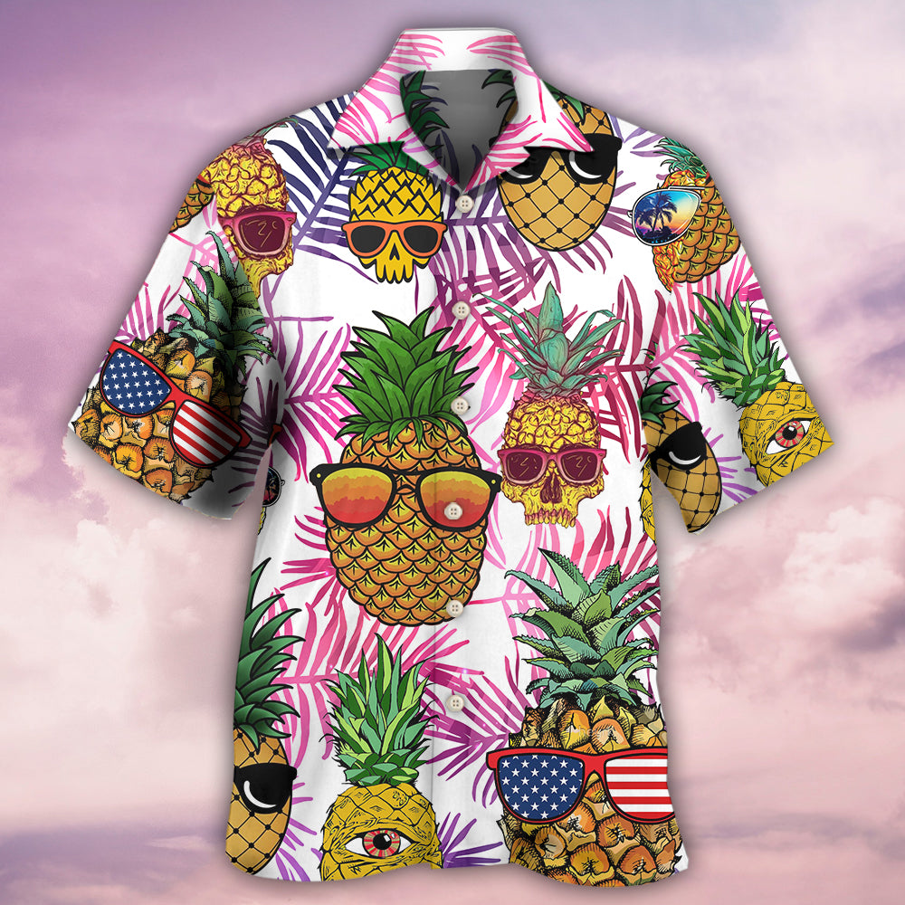 Fruit Hawaii Tropical Pineapple Cool Style - Hawaiian Shirt - Reefox
