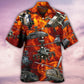 Helicopter On Fire - Hawaiian Shirt - Reefox