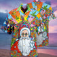 Hippie Funny Santa Claus - Hawaiian Shirt - Reefox