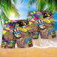 Hippie America Fullcolor Peace - Beach Short Reefox - Owls Matrix LTD